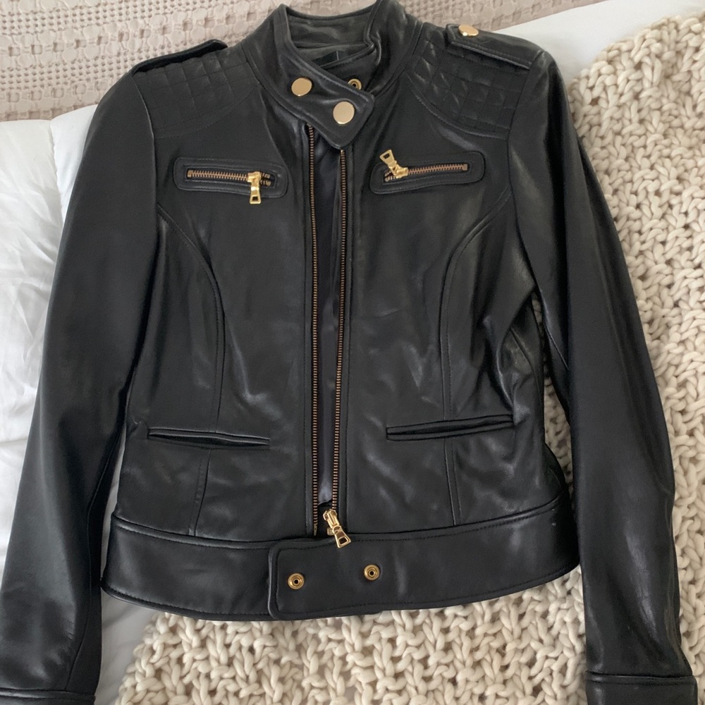 Black leather jacket - Picture 6 of 7
